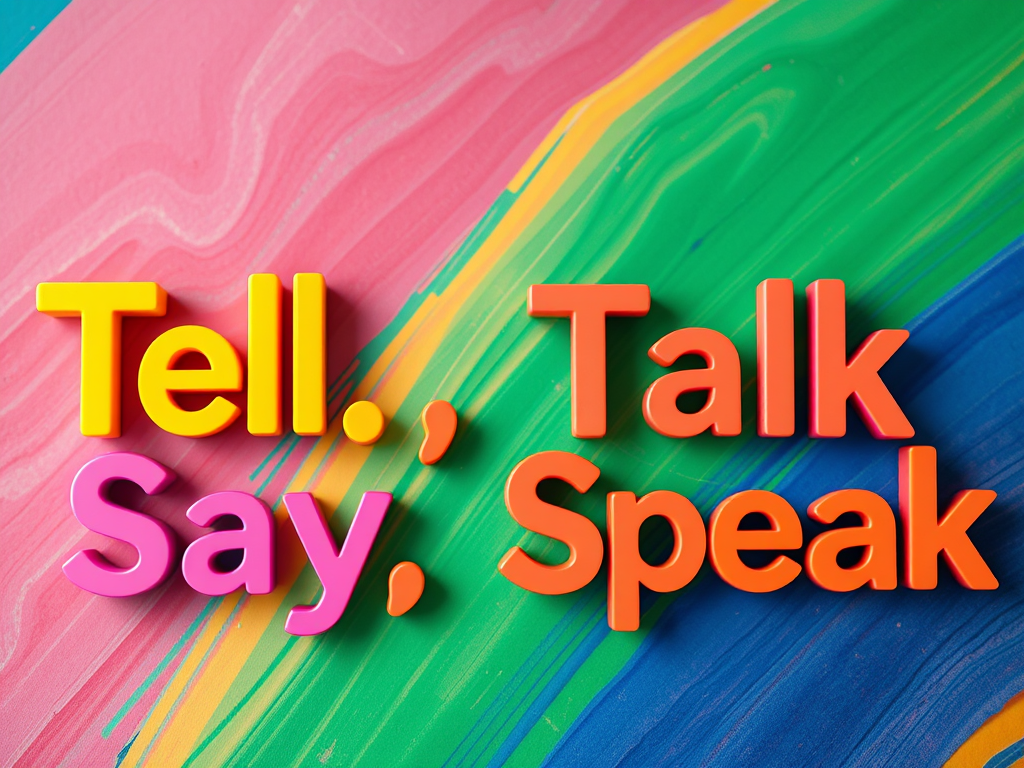 “Tell vs. Say vs. Speak vs. Talk: Finally Understand the Difference (No More Confusion!)”